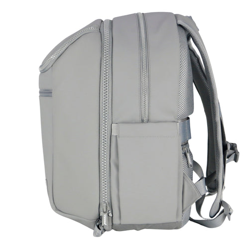 Vursaa Original Concrete Gray backpack side panel on white background